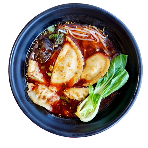 Order N10. Pork Dumpling with Hot Sour Soup酸汤水饺 food online from Xian Rougamo #3 store, Belmont on bringmethat.com