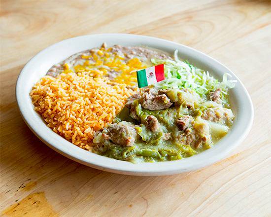 Order Chile Verde food online from Ricardo's El Ranchito Mexican Restaurant store, La Habra on bringmethat.com