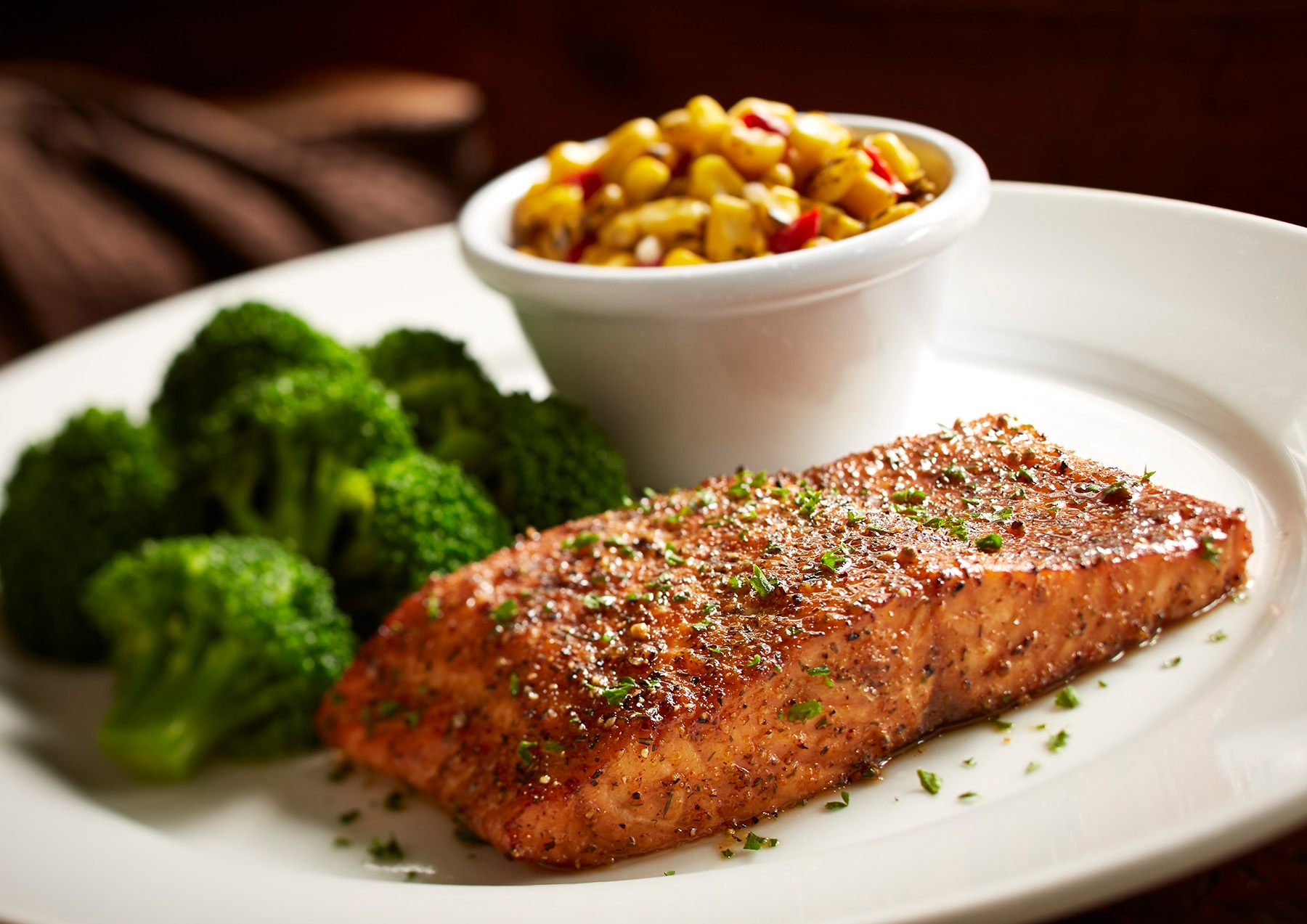 Order Fire Grilled Salmon food online from Smokey Bones store, Liverpool on bringmethat.com