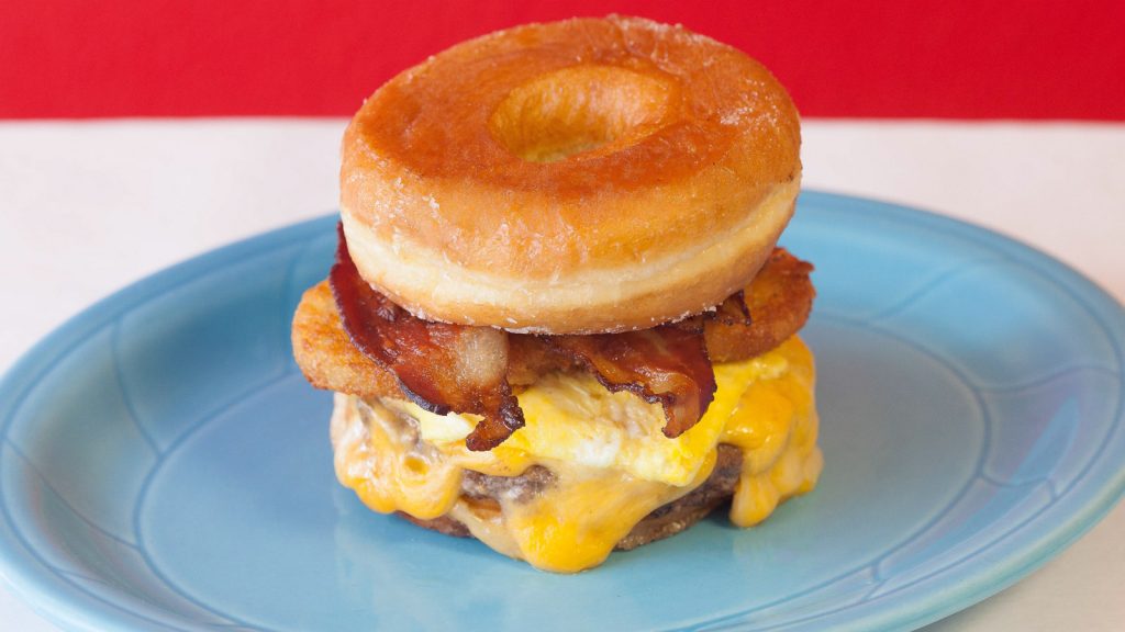 Order Grand Avenue Burger Breakfast food online from Delicious Donuts store, Portland on bringmethat.com