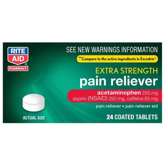 Order Rite Aid Extra Strength Pain Reliever (24 ct) food online from Rite Aid store, PITTSBURGH on bringmethat.com