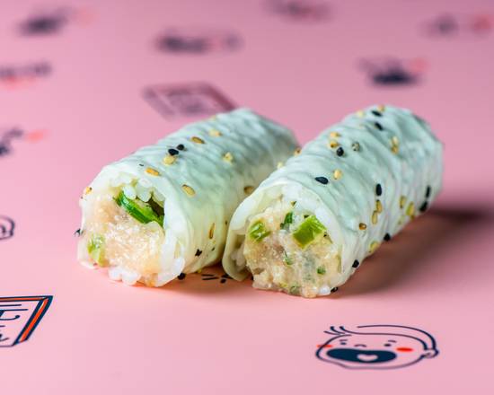Order Spicy Hamachi & Wasabi Handroll food online from Krispy Rice store, Bowie on bringmethat.com