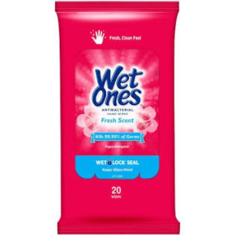Order Wet Ones Anti Bacterial Wipes Fresh Scent 20 Count food online from 7-Eleven store, Solon on bringmethat.com