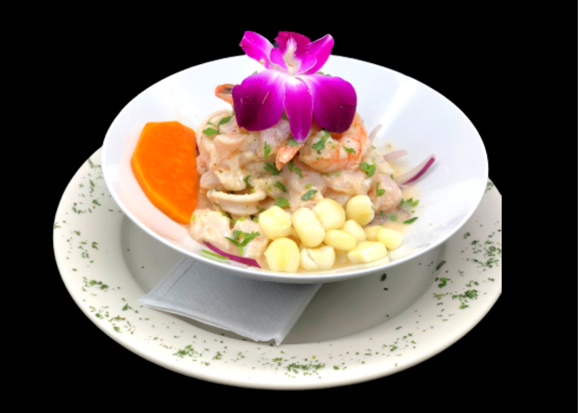 Order Ceviche Mixto food online from Salsa Y Brasa Restaurant store, New Rochelle on bringmethat.com