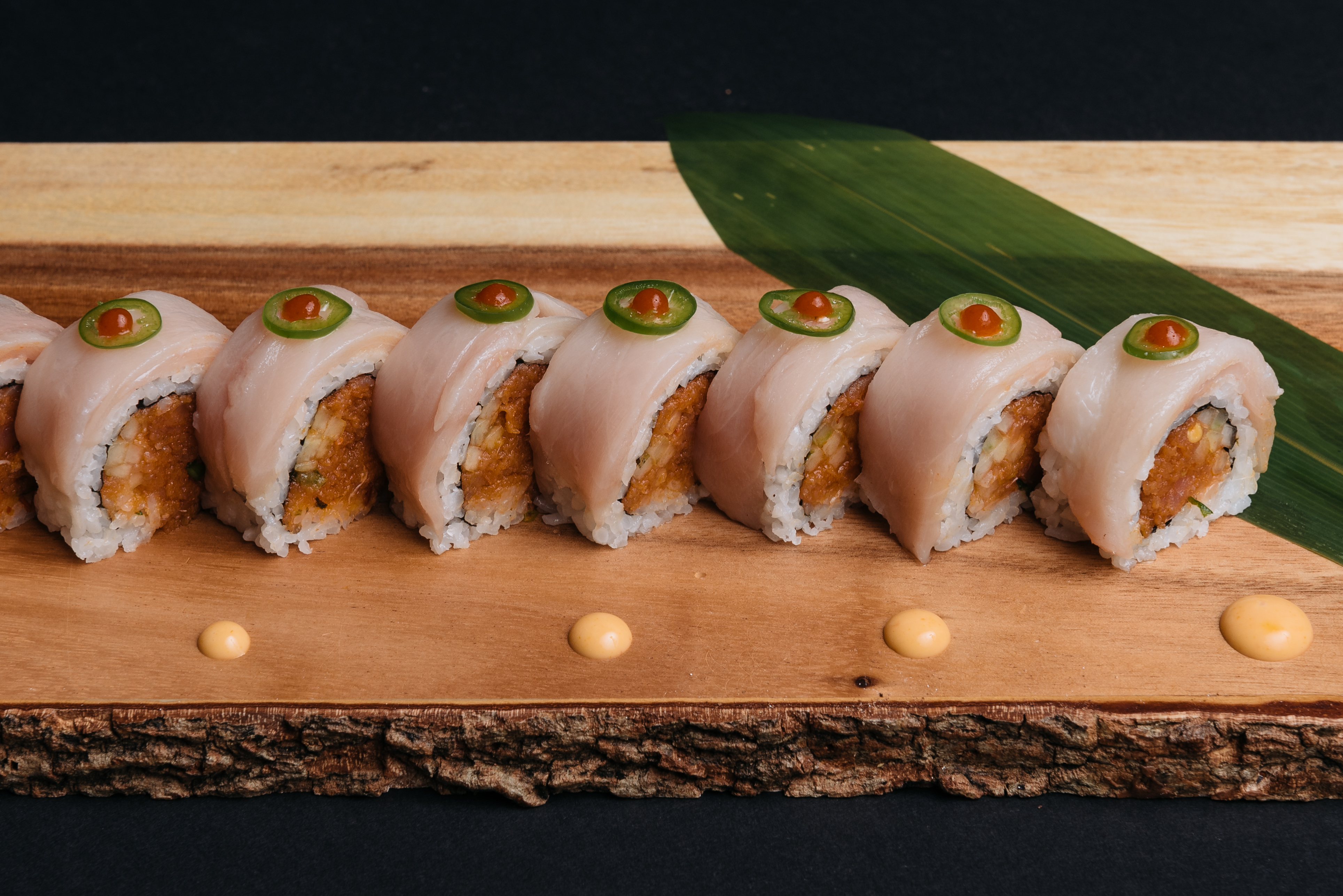 Order Angrytail Roll food online from Oji Sushi & Sake Bar store, Montebello on bringmethat.com