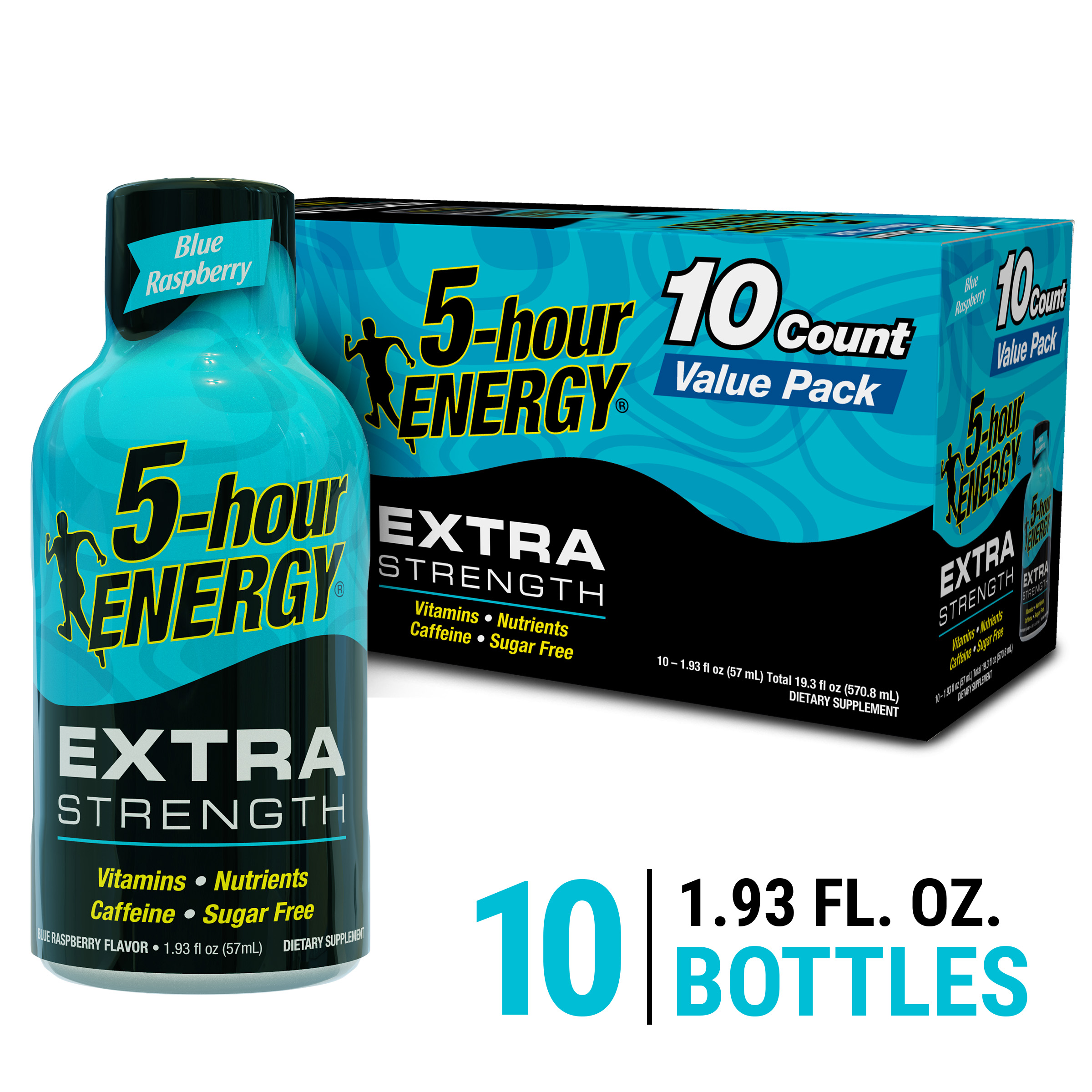 Order 5 Hour Energy Shots - Extra Strength, Blue Raspberry, 1.93 fl oz, 10 pk food online from Rite Aid store, MILLER PLACE on bringmethat.com