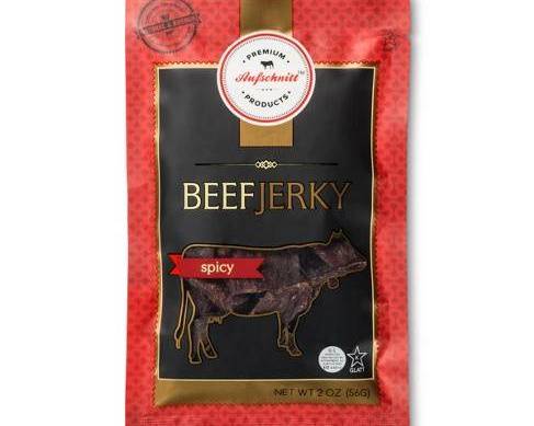 Order Aufschnitt Spicy Beef Jerky food online from Fialkoff Kosher Pizza store, Lawrence on bringmethat.com