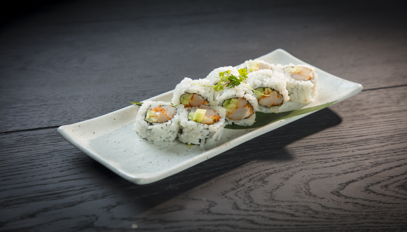 Order Spicy Scallop Roll   food online from Starfish Sushi store, Downey on bringmethat.com