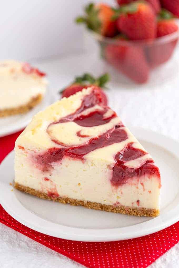 Order Strawberry Swirl Cheese cake food online from Ciao Italiano! store, San Mateo on bringmethat.com