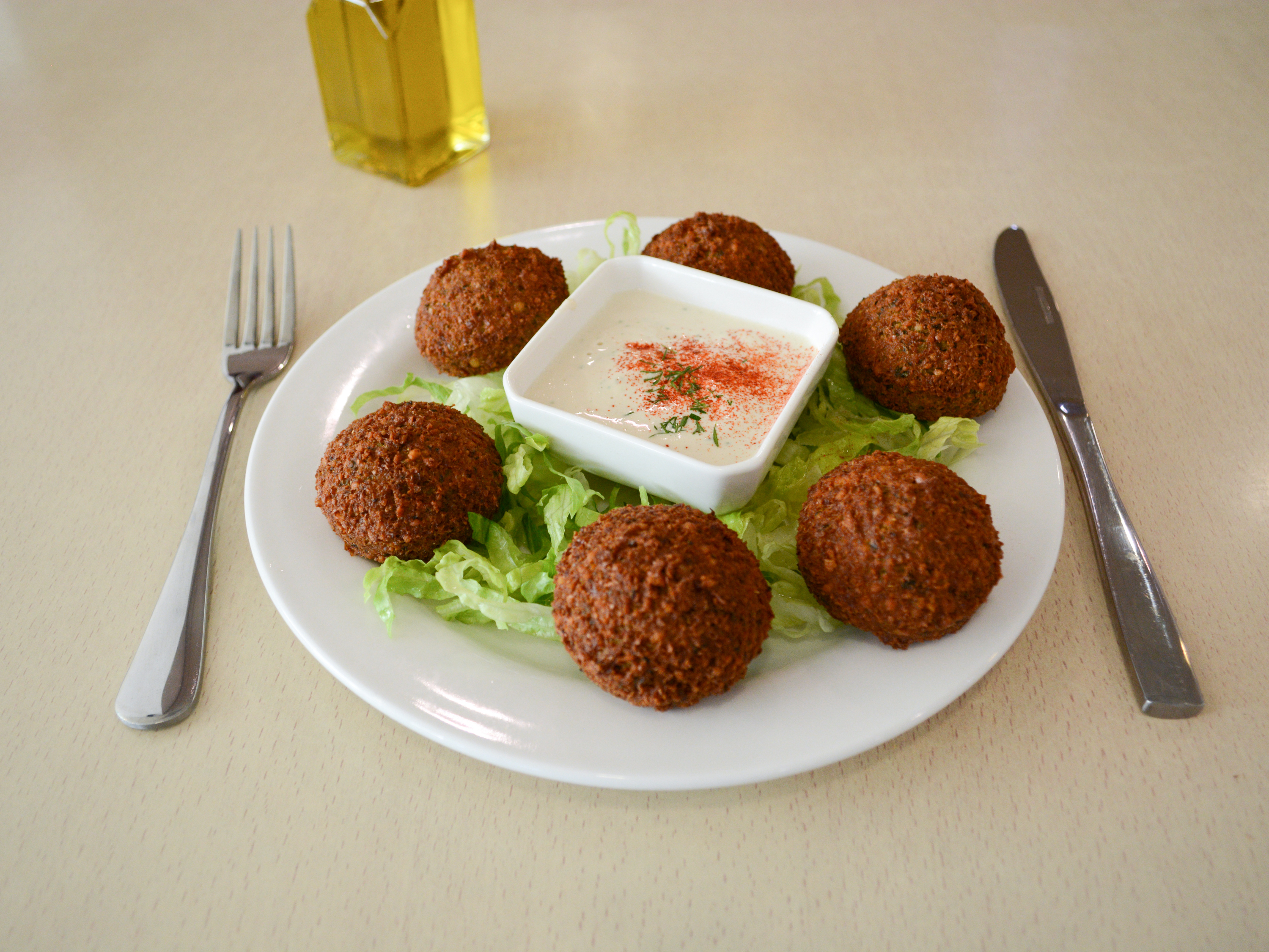 Order 26. Six Piece Falafel food online from Mint & Olives store, Seattle on bringmethat.com