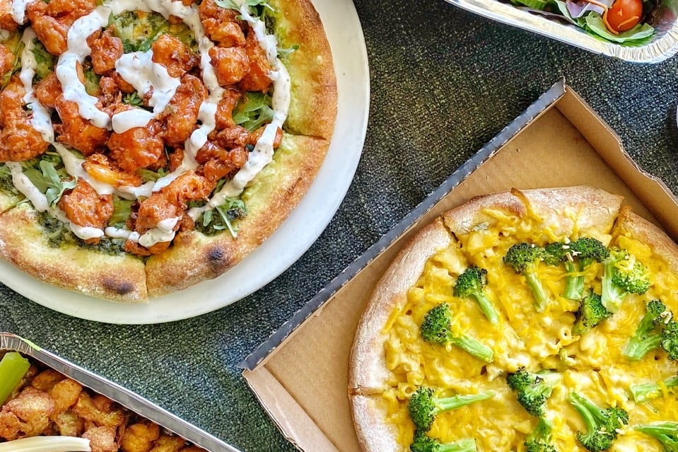 Order Pizza and Wings Dinner for 4 food online from Sage Plant Based Bistro & Brewery store, Culver City on bringmethat.com