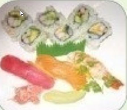 Order A. Three Sushi and California Roll Combo food online from Sushi Cafe store, South Elgin on bringmethat.com