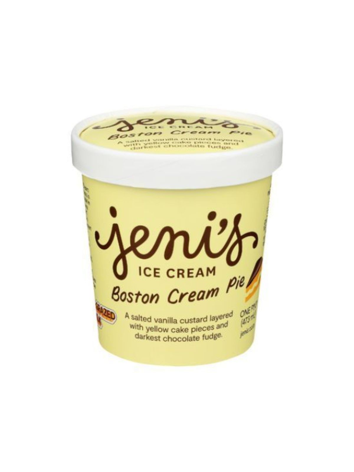 Order Jeni's Boston Cream Pie Ice Cream (1 Pint) food online from Neighborhood Scoops store, Marietta on bringmethat.com