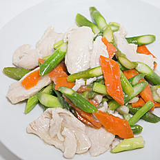 Order Chicken with Asparagus 芦笋鸡  K food online from Jin's Fine Asian Cuisine store, Brookline on bringmethat.com
