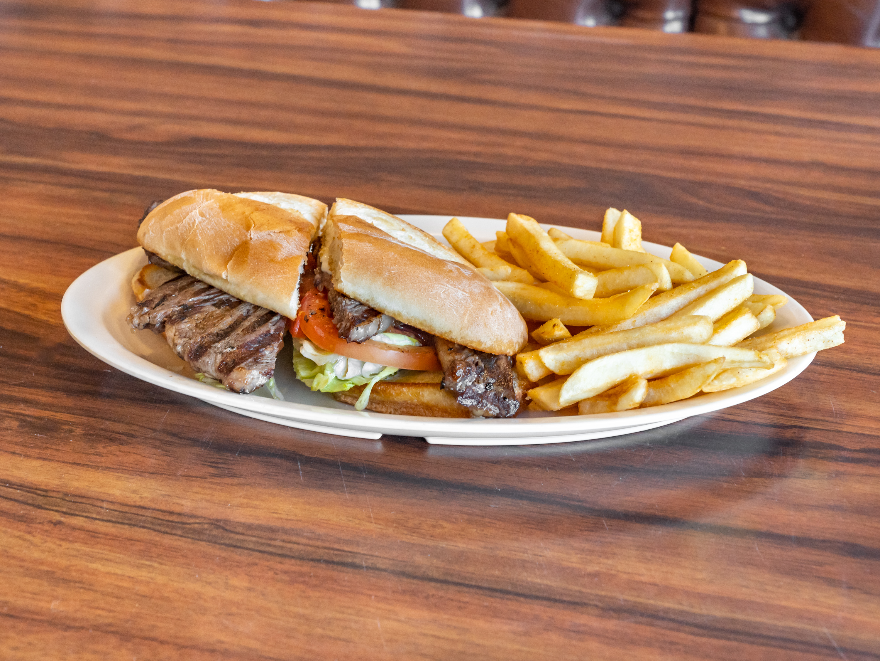 Order Steak Sandwich with fries and drink food online from Golden Burger store, Long Beach on bringmethat.com