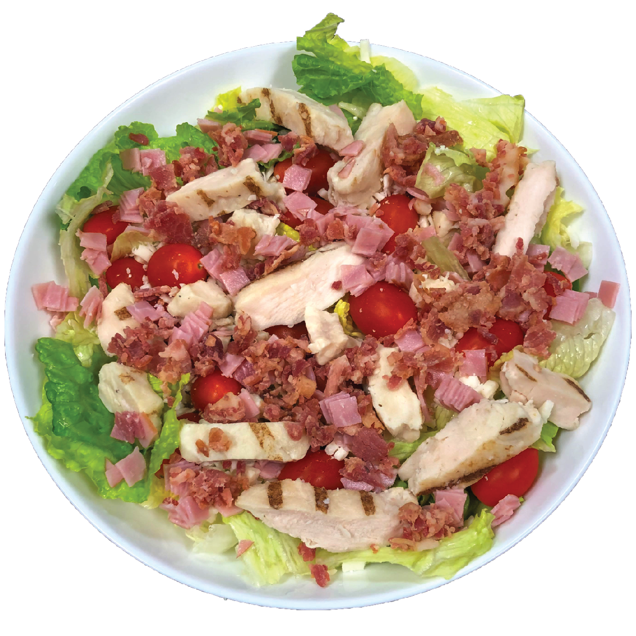 Order Meat Trio Salad food online from Zoner Pizza, Wings & Waffles store, Warner Robins on bringmethat.com