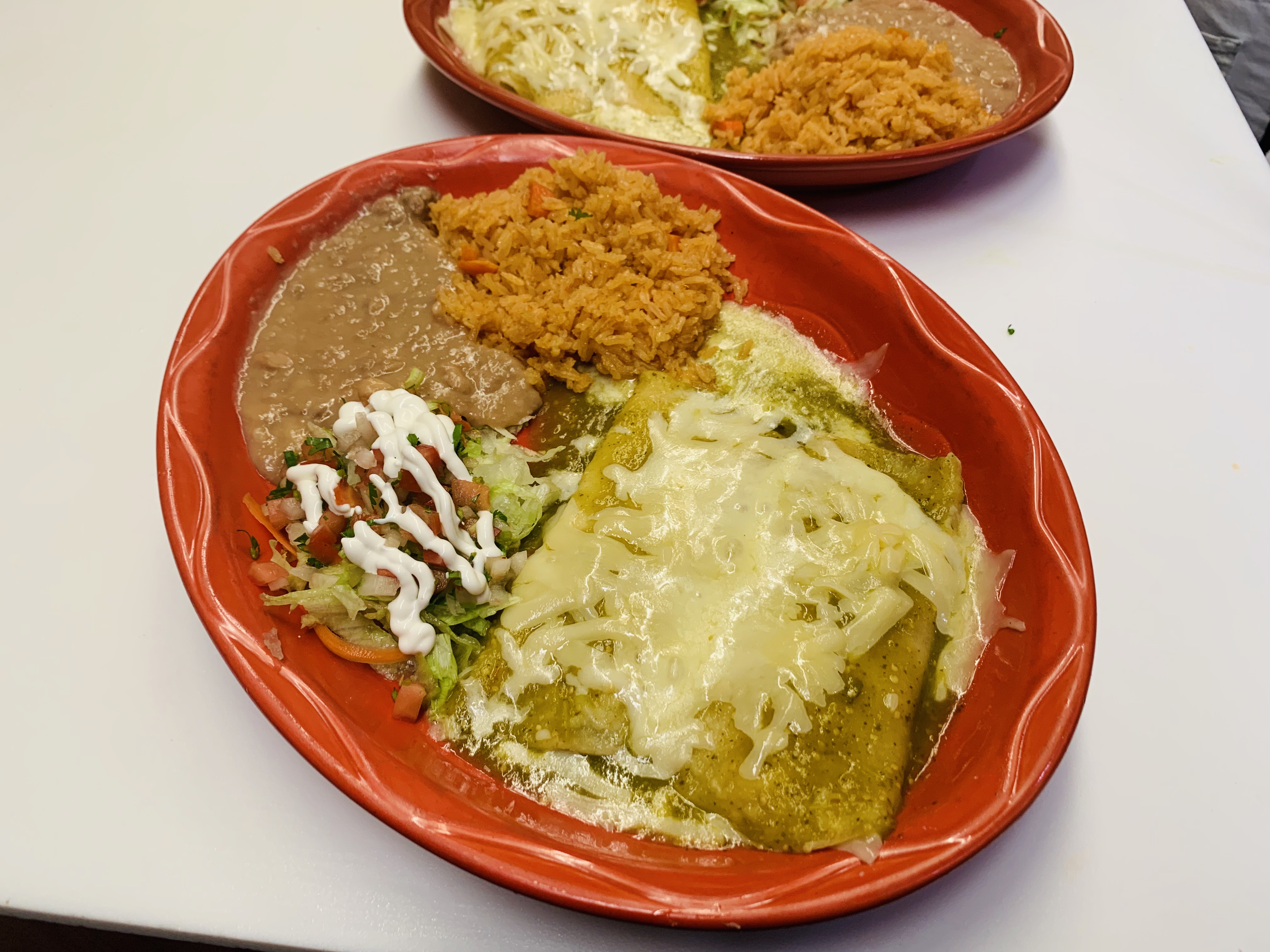 Order 2 Enchiladas de Camaron Plate food online from El Michoacano store, Gilroy on bringmethat.com