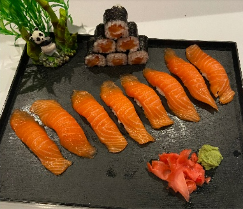 Order Salmon Sushi food online from Wave Sushi store, Magnolia on bringmethat.com