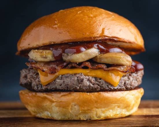 Order Bacon & Mushroom BBQ Cheeseburger food online from Grater Grilled Cheese store, Chula Vista on bringmethat.com