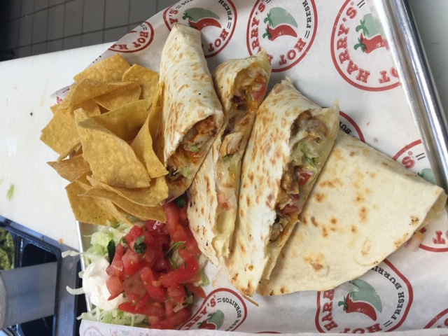 Order Chicken Quesadilla food online from Hot Harry's Fresh Burritos store, Pittsfield on bringmethat.com