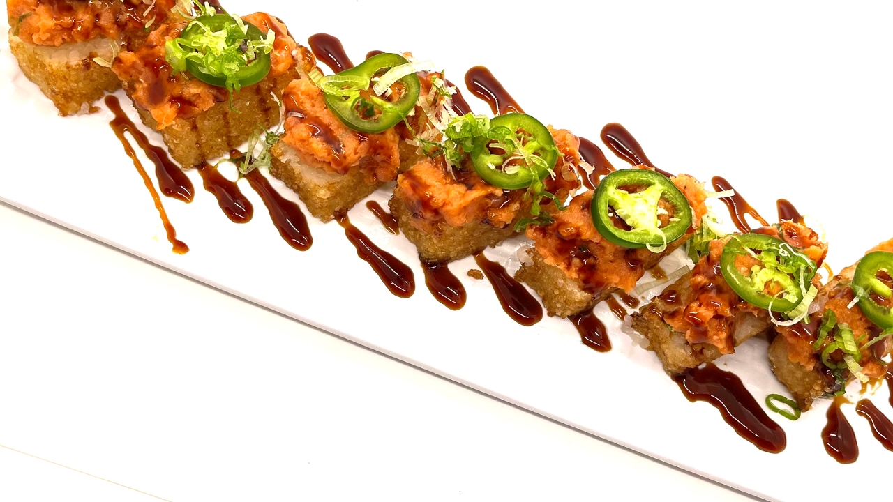 Order Tuna Bomb Sushi Roll food online from Ru San store, Charlotte on bringmethat.com
