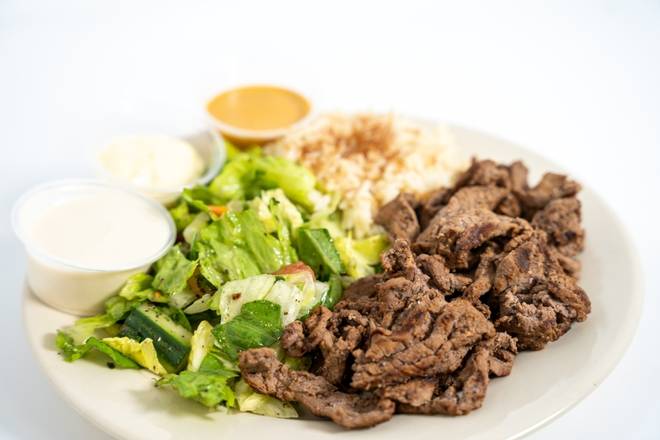 Order Beef Shawarma Entrée food online from Sittoo Pita & Salad store, North Olmsted on bringmethat.com