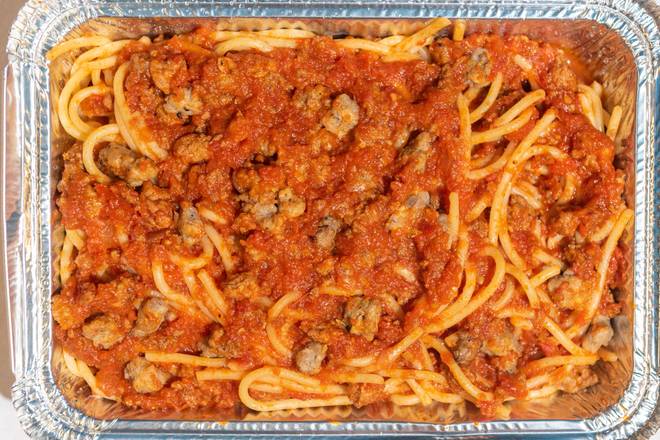 Order Spaghetti with Meat Sauce food online from John Incredible Pizza Company store, Las Vegas on bringmethat.com