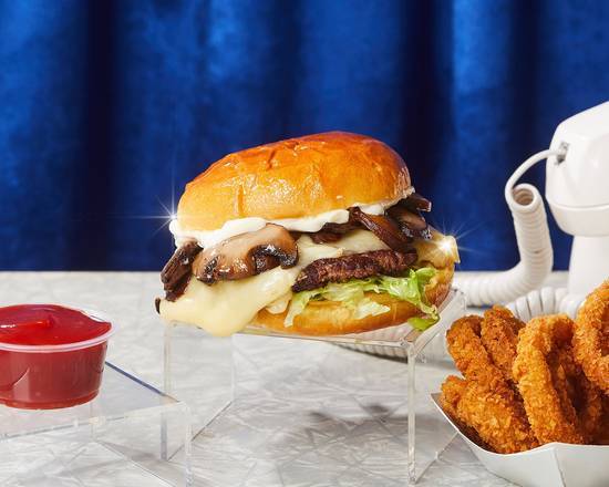 Order Smash Shroom Burger Combo food online from 1-800-BURGERS! store, Hudson on bringmethat.com