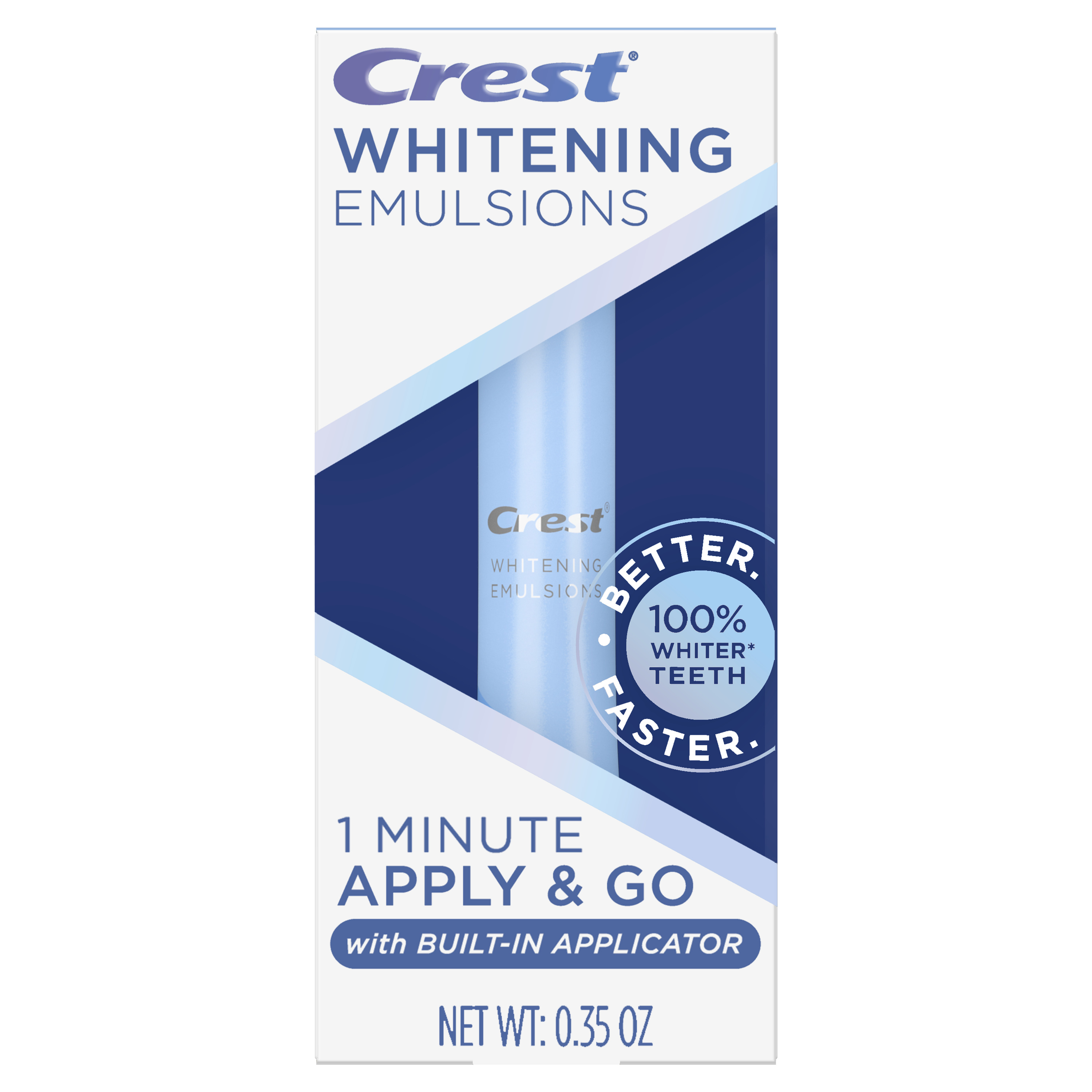 Order Crest Whitening Emulsions O-the-Go Leave-on Teeth Whitening Treatment, Built-In Applicator, 0.35 oz food online from Rite Aid store, MILLER PLACE on bringmethat.com