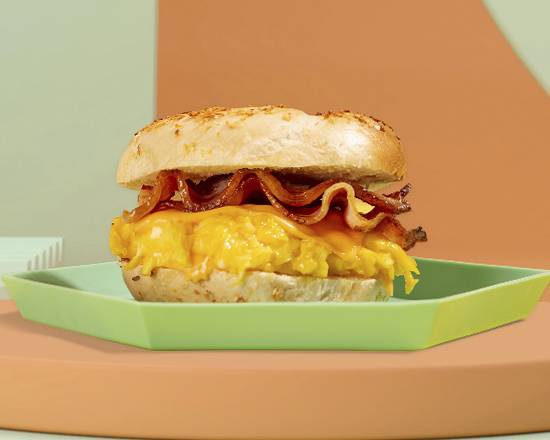 Order Bacon, Egg and Cheese Bagel food online from Breakfast Beauties store, Murray on bringmethat.com