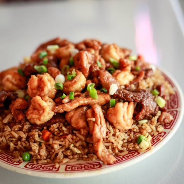 Order 132. Combo Fried Rice food online from Oriental Express store, Old Forge on bringmethat.com