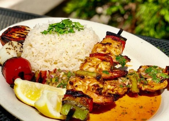 Order Grilled Shrimp Kabob food online from Libanais Resturant store, Lincolnwood on bringmethat.com