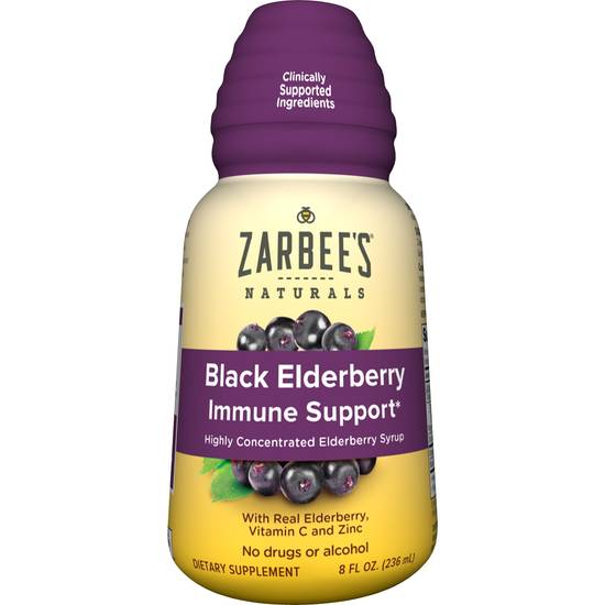 Order Zarbee's Naturals Adult Black Elderberry Syrup for Immune Support (8 oz) food online from Rite Aid store, Oxford on bringmethat.com