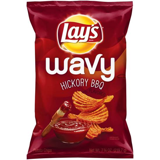 Order Lay's Wavy Hickory Bbq Potato Chips food online from Exxon Food Mart store, Port Huron on bringmethat.com