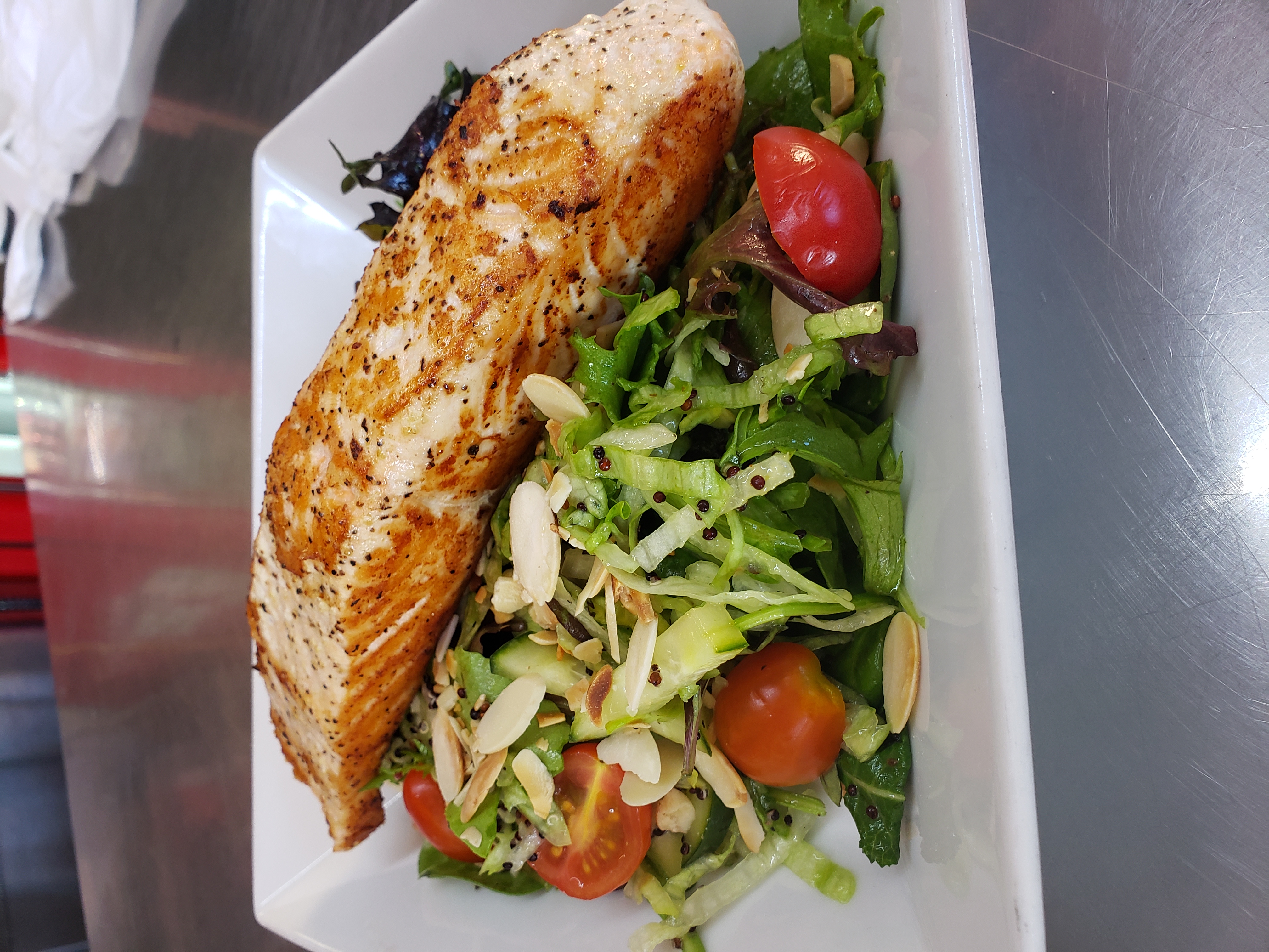 Order Grilled Salmon Salad food online from Don Chile Mexican Grill-Southern Blvd store, Bronx on bringmethat.com