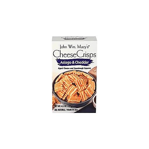Order John Wm. Macy's Asiago & Cheddar Cheese Crisps (4 OZ) 77693 food online from BevMo! store, Greenbrae on bringmethat.com