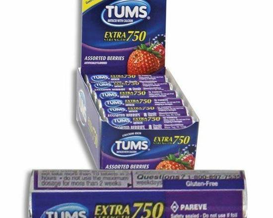 Order Tums Extra Strength 750 Antacid Assorted Berries (1 Count) food online from Urban Value Corner Store store, Dallas on bringmethat.com