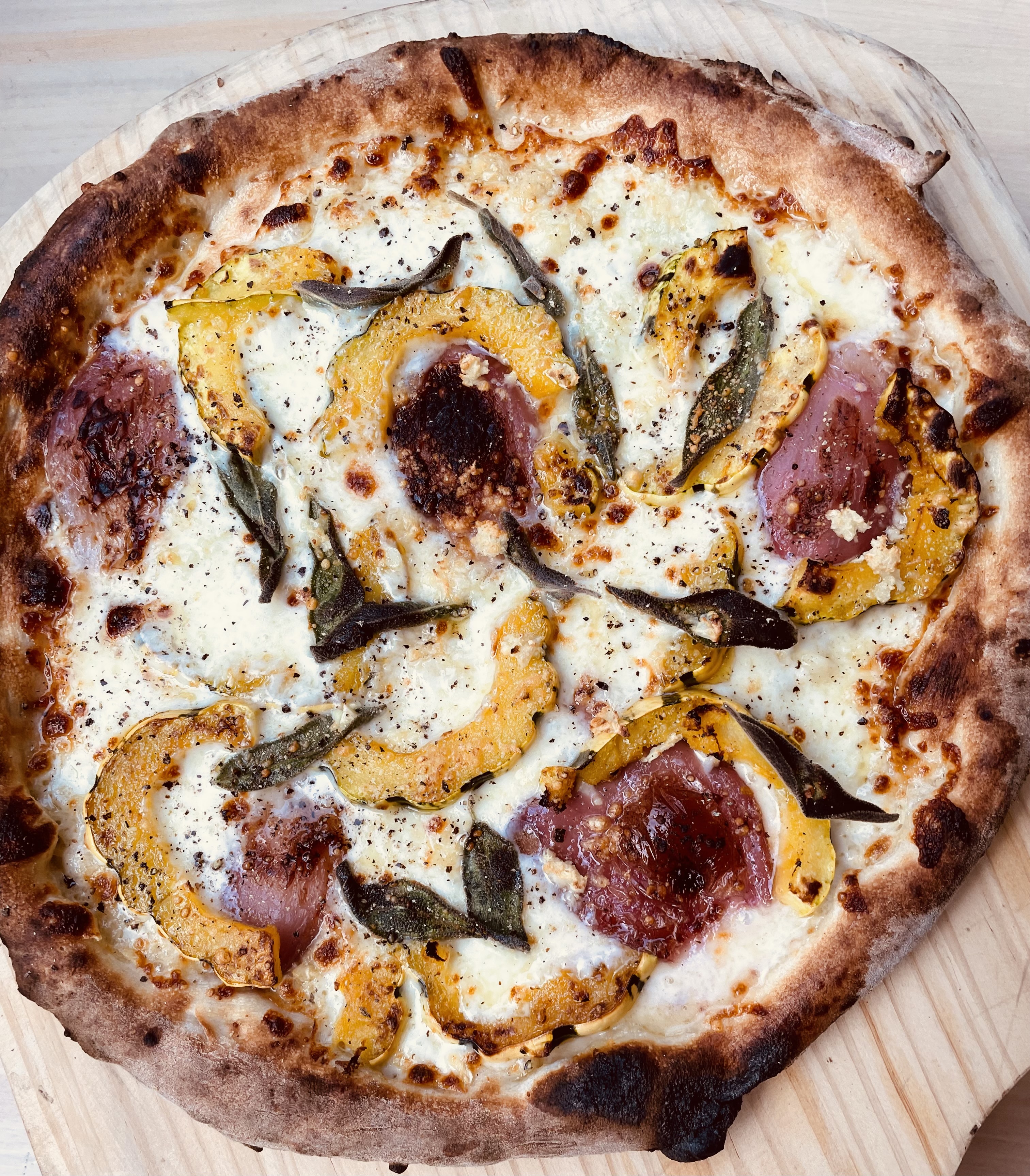Order 12" Delicata Squash & Crispy Sage Pizza food online from The Marshal store, New York on bringmethat.com
