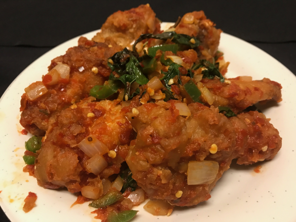Order 6 Spicy Basil Fried Chicken Wings food online from Bo Asian Bistro store, Round Rock on bringmethat.com