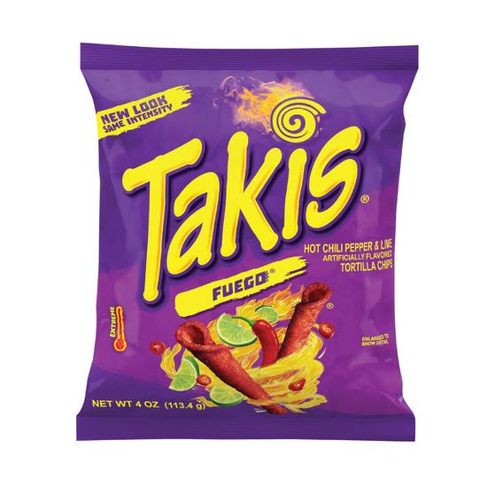 Order Takis Fuego Hot Chili Pepper & Lime Rolled Tortilla Chips, 4 OZ food online from Cvs store, MONTEZUMA on bringmethat.com