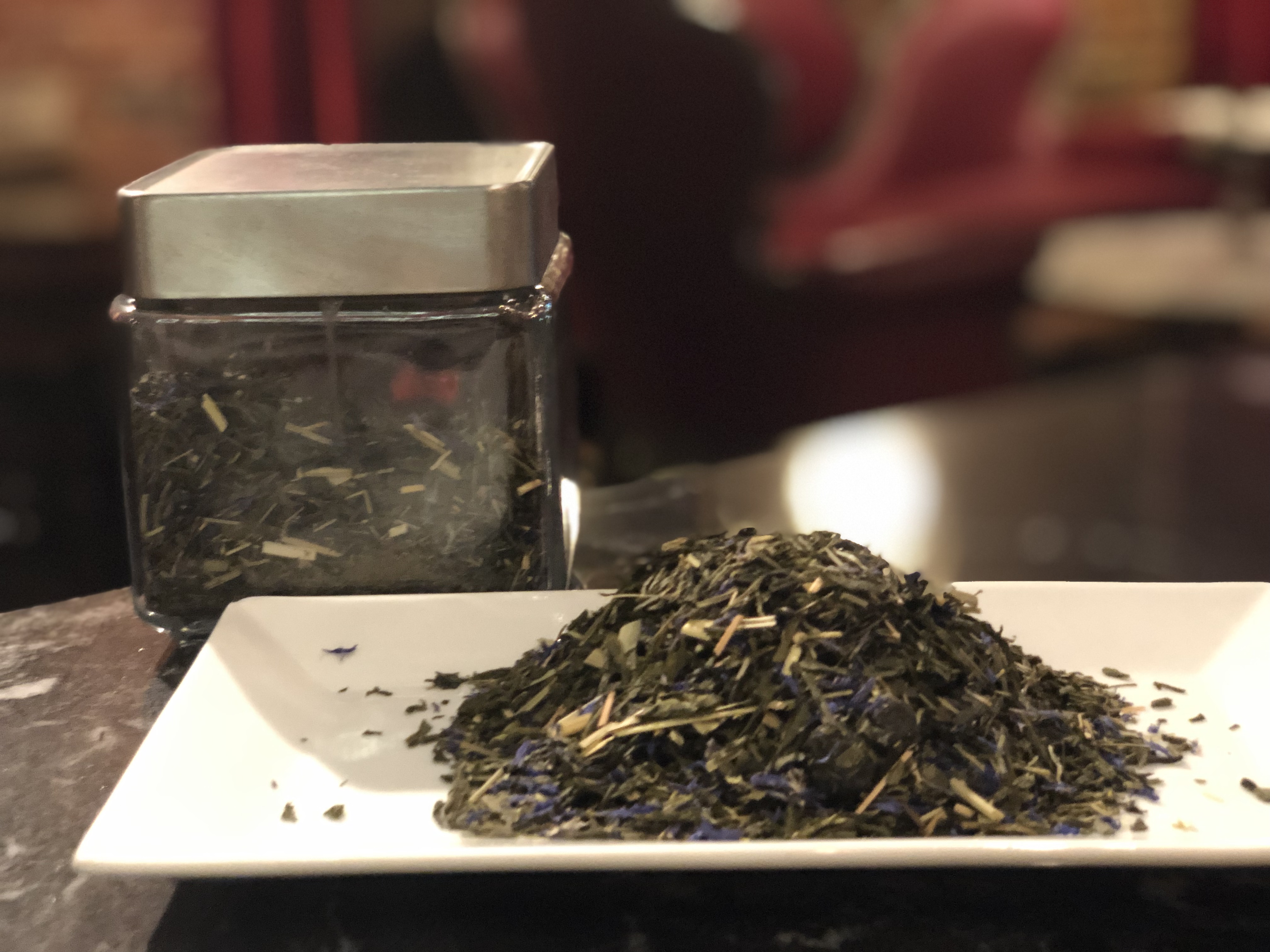 Order Blueberry Green Loose Leaf Tea by the ounce food online from Cafe Rhema store, Flint on bringmethat.com