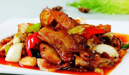Order Twice Cooked Pork with Chili Bean Sauce food online from Yee Siang Dumplings store, Ann Arbor on bringmethat.com