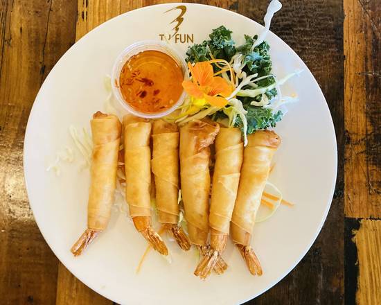 Order A5. Prawn Roll (6pcs) food online from Ty Fun Thai Bistro store, Cleveland on bringmethat.com