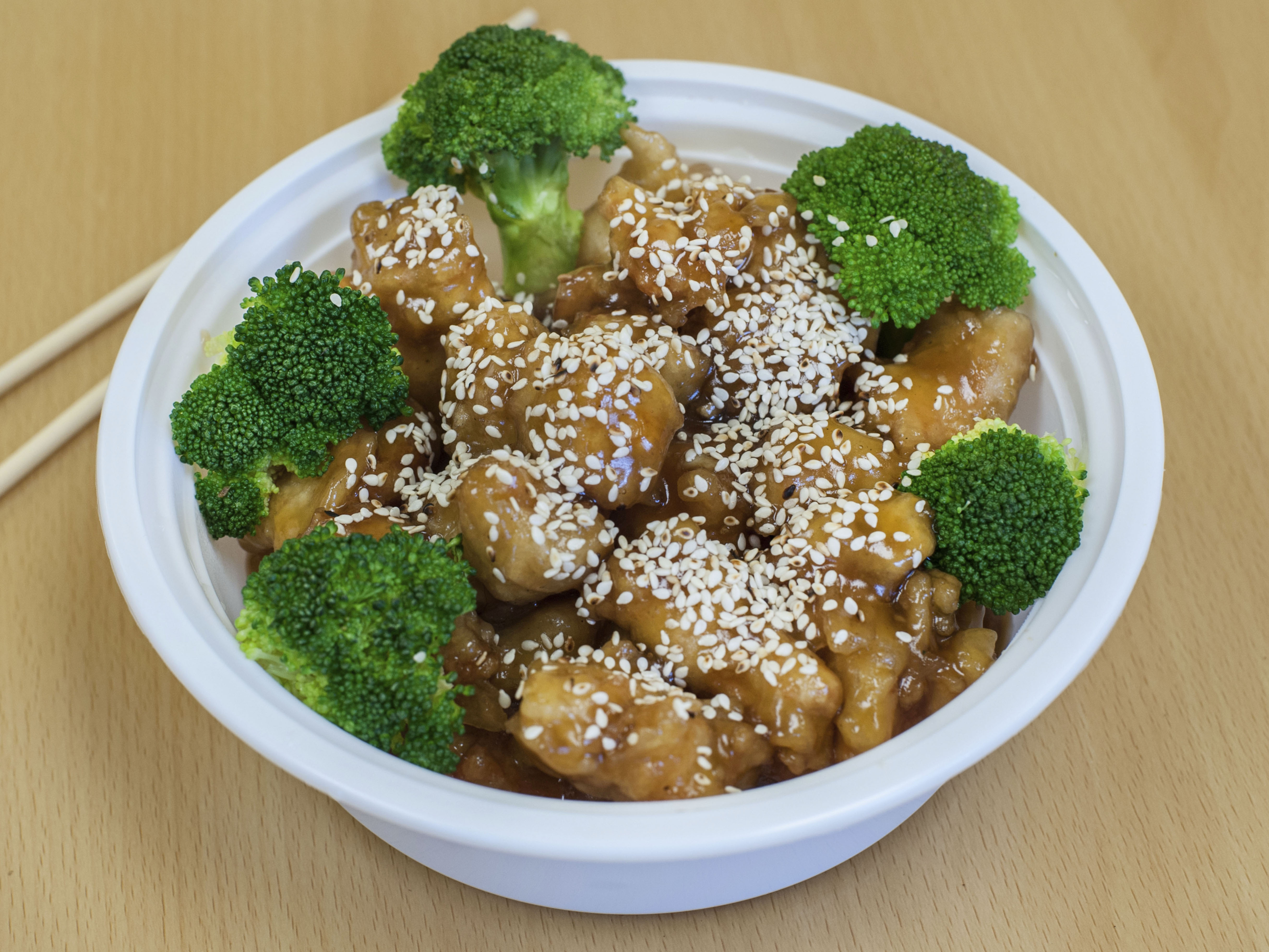 Order 608. Sesame Chicken  ( Large ) food online from China China store, Joliet on bringmethat.com
