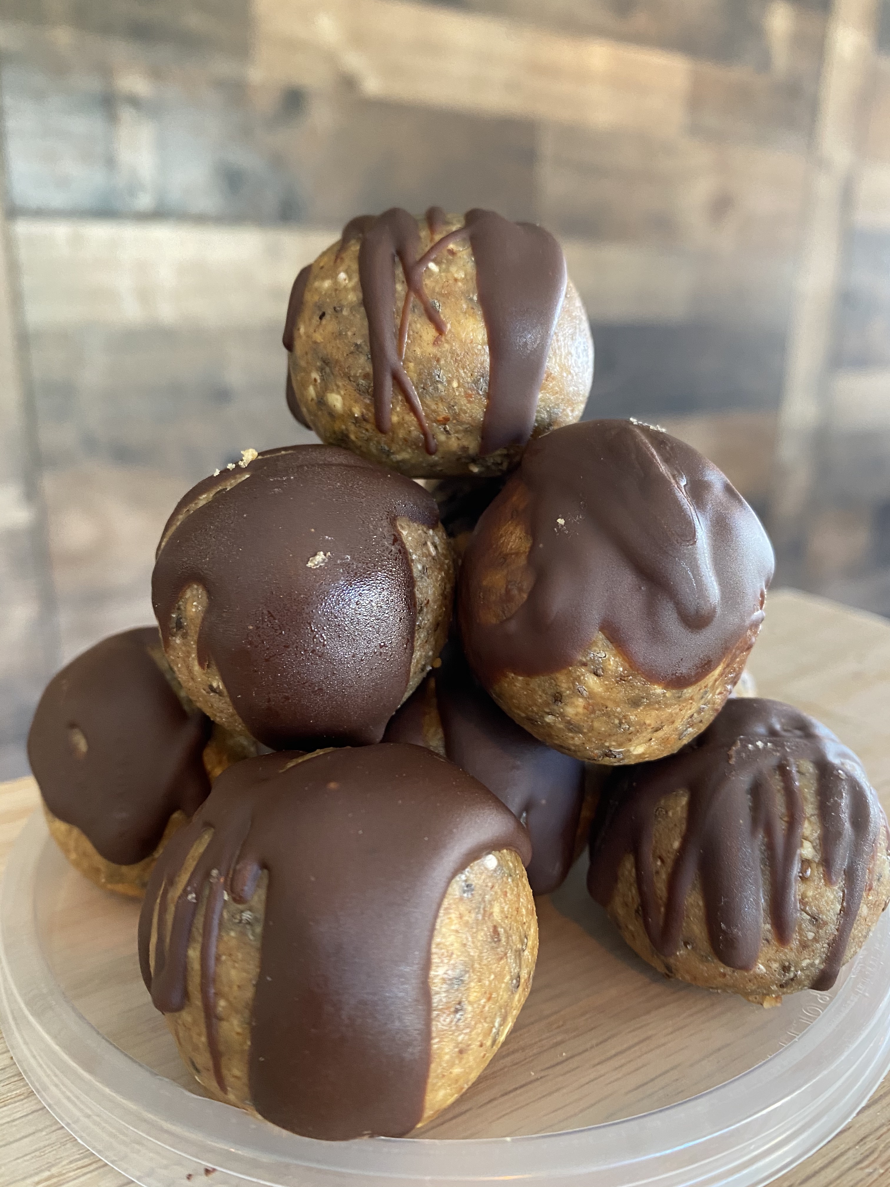 Order Chocolate Dipped Almond Butter food online from Juice Bar & Co store, Smithfield on bringmethat.com
