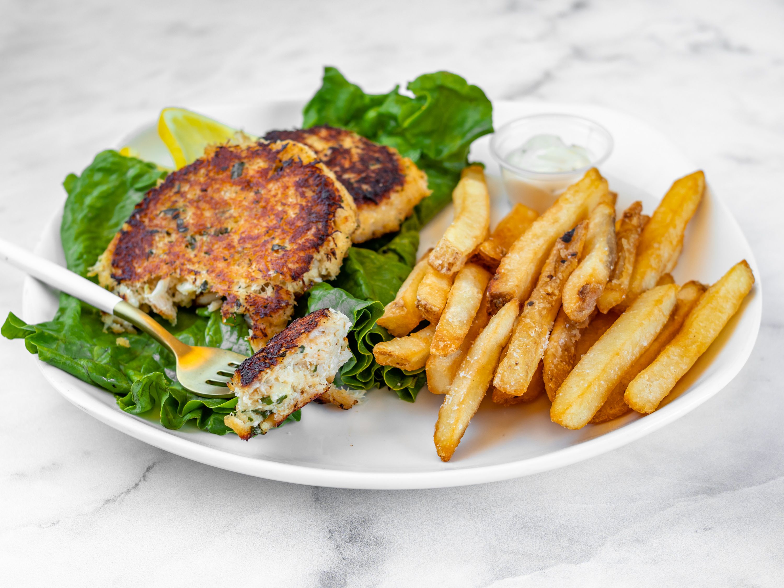Order Crab Cake Meal food online from The Kitchen Takeout store, Norristown on bringmethat.com