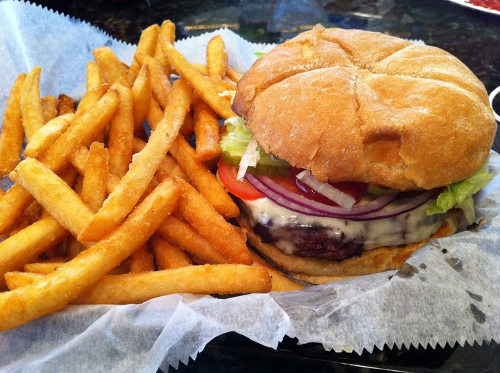 Order All American Burger  food online from Colombos Pizza & Cafe store, Reading on bringmethat.com
