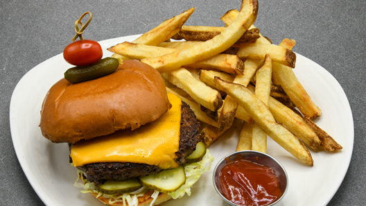 Order Prime Burger & Fries food online from Mitchell Steakhouse store, Columbus on bringmethat.com