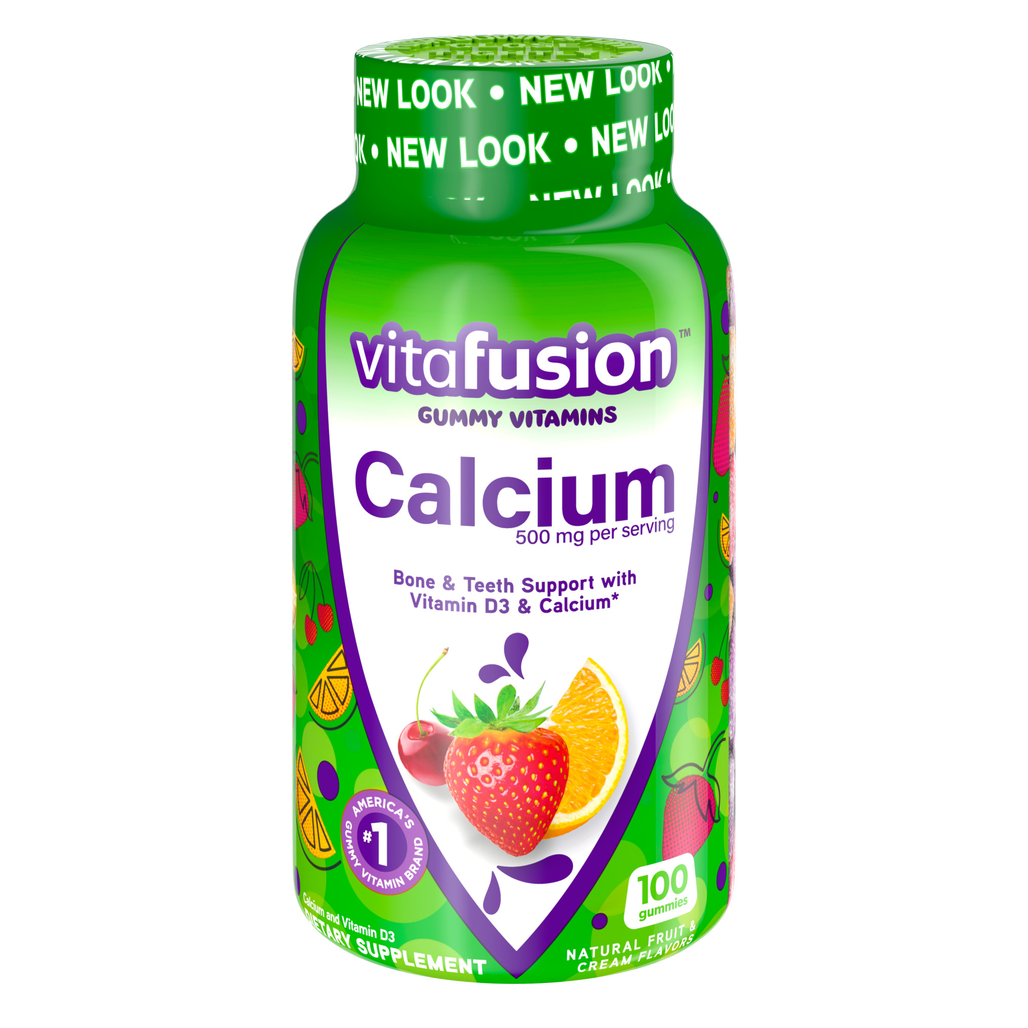 Order Vitafusion Calcium Gummies for Adults, Creamy Swirled Fruits - 100 ct food online from Rite Aid store, Antelope on bringmethat.com