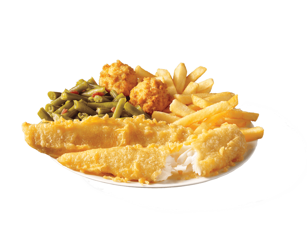 Order 2 Piece Batter Dipped Fish Meal food online from Captain D's Seafood store, Cedartown on bringmethat.com